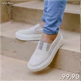 Tênis Amery Slip On Off White SL03408