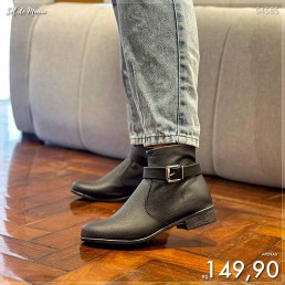 Bota Cano Curto Fivela Preto BX2302