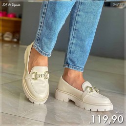 Mocassim Akazzo Tratorado Soft Off White 1632BI.01